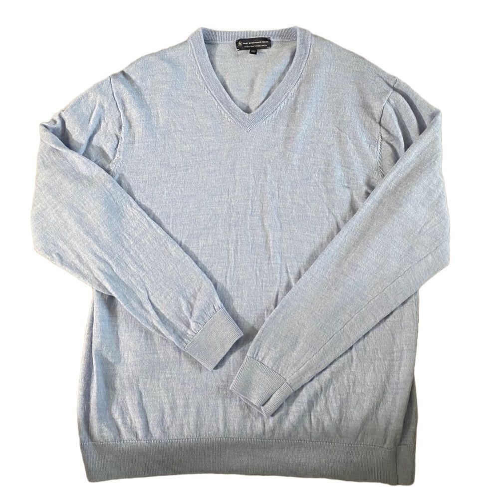 Mens Hart Schaffner Marx Blue Wool Sweater